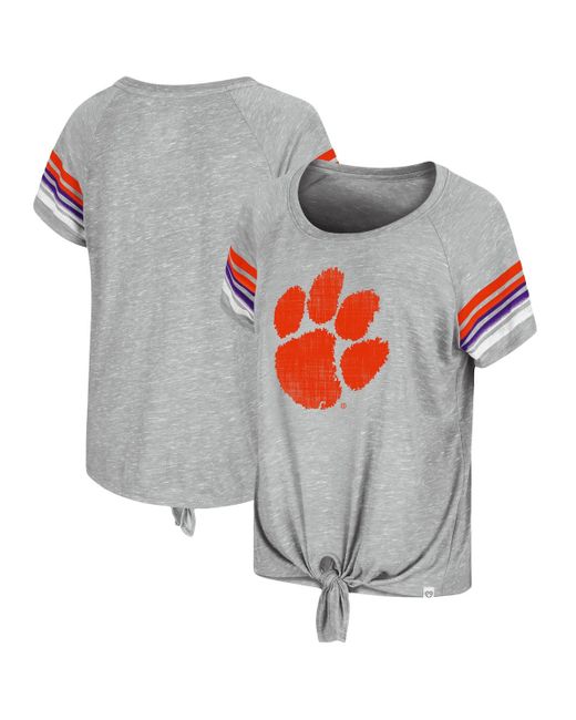Colosseum Clemson Tigers Boo You Knotted Raglan T-Shirt