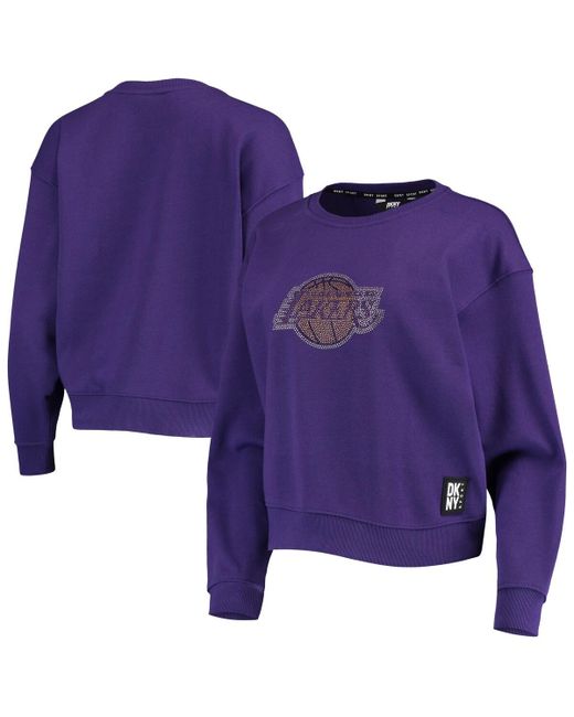 Dkny Sport Los Angeles Lakers Carrie Rhinestone Pullover Sweatshirt