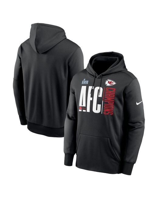 Nike Kansas City Chiefs 2022 Afc Champions Iconic Therma Performance Pullover Hoodie