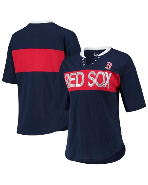 Touch Red Boston Sox Lead Off Notch Neck T-shirt