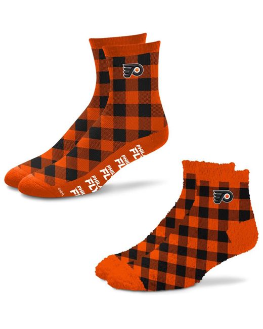 For Bare Feet and Philadelphia Flyers 2-Pack His Hers Cozy Ankle Socks
