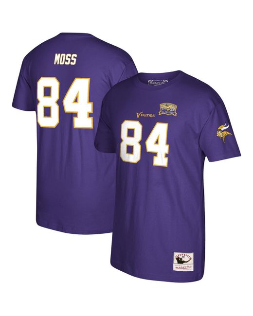 Mitchell & Ness Randy Moss Minnesota Vikings 40th Anniversary Retired Player Name and Number T-shirt