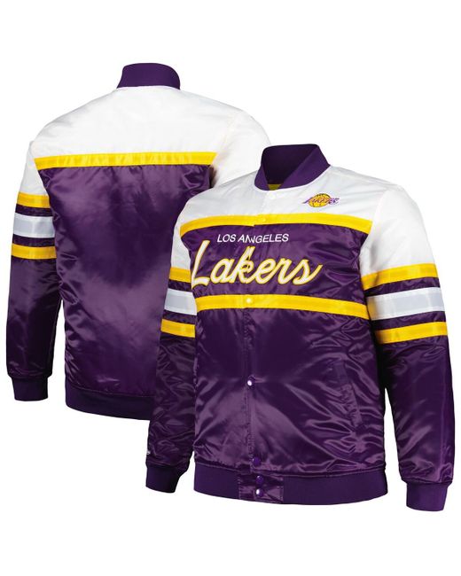 Mitchell & Ness Gold Los Angeles Lakers Big and Tall Heavyweight Full-Snap Satin Jacket