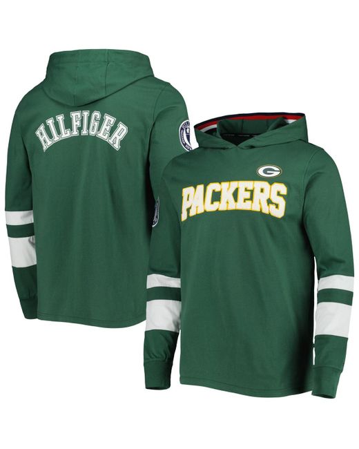 Tommy Hilfiger White Bay Packers Alex Long Sleeve Hoodie T-shirt