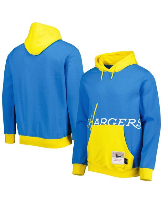 Mitchell & Ness Los Angeles Chargers Big Face 5.0 Pullover Hoodie