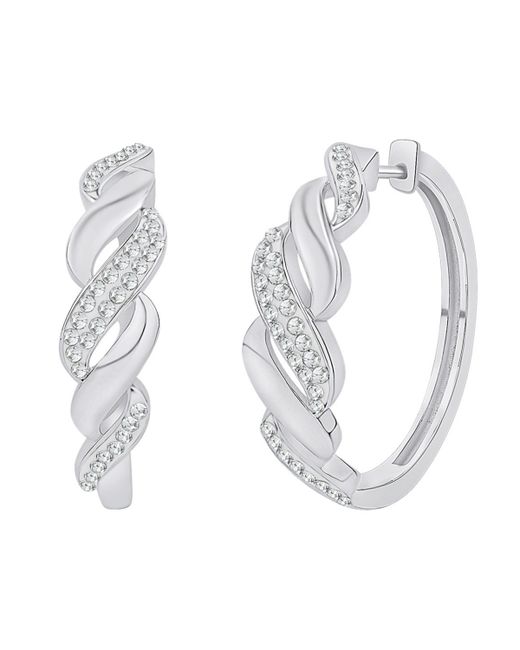 And Now This Crystal Hinged Hoop Earring
