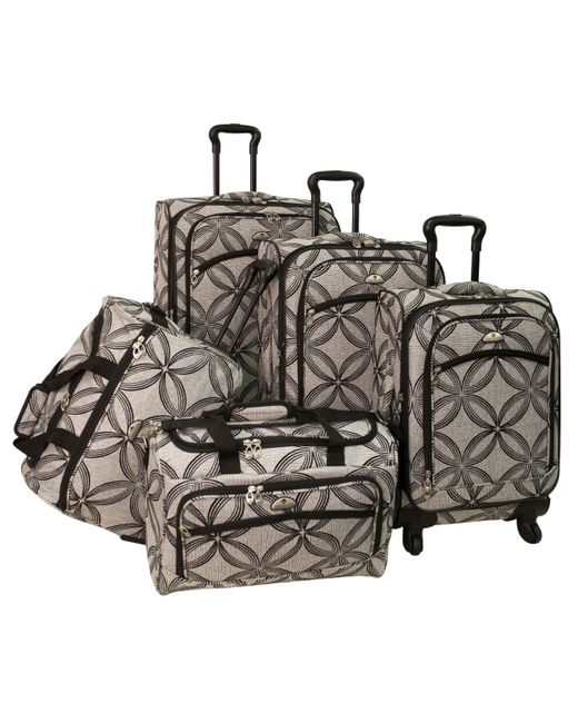 American Flyer Clover 5 Piece Spinner Luggage Set
