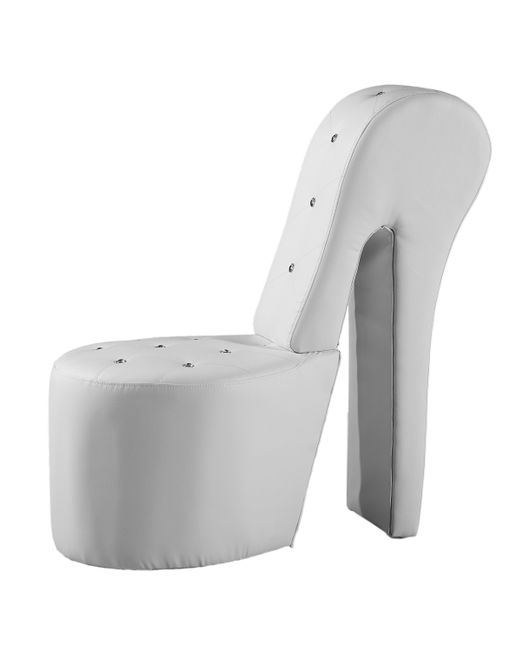 Best Master Furniture Jenna High Heel Crystal Studs Shoe Chair