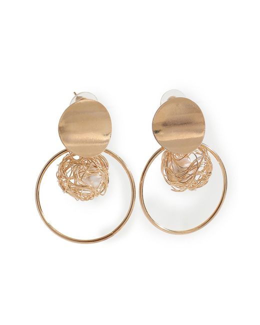 Sohi Metallic Drop Earrings