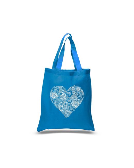 La Pop Art Heart Flowers Word Art Tote Bag