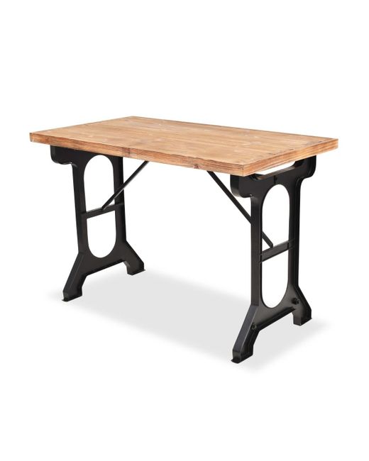Vidaxl Dining Table Solid Fir Top 48x25.6x32.3