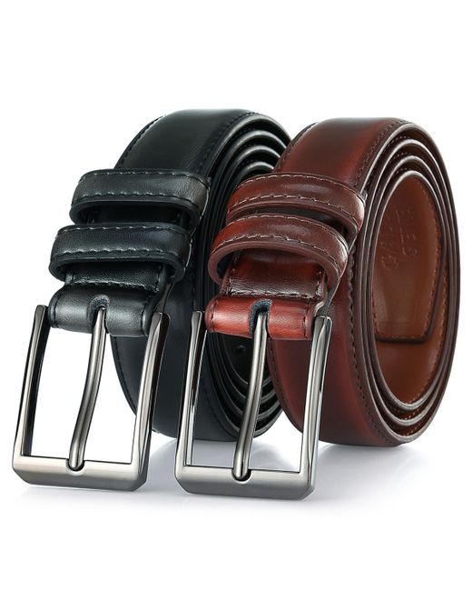 Gallery Seven T-Back Traditional Leather Belt Pack of 2