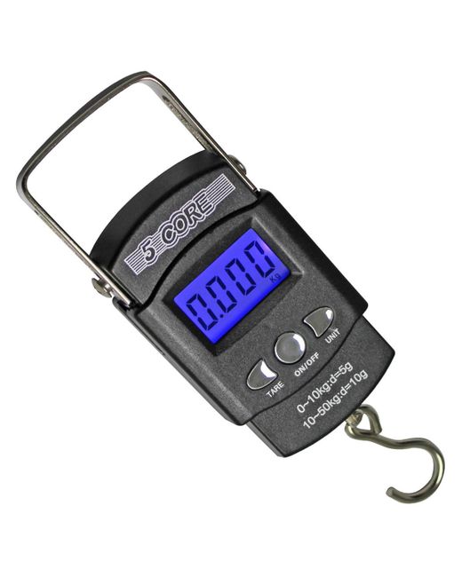 5 Core Fishing Gear And Equipment Luggage Scale 110lb Battery Operated W Lcd Built Measuring Tape All Weather Ice Multipurpose Ls-006