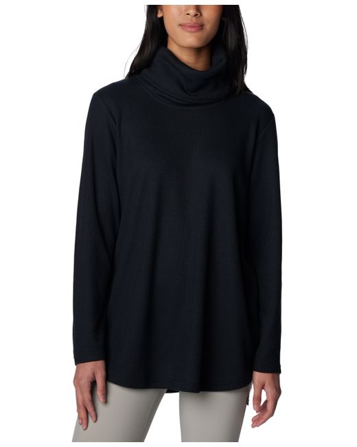 Columbia Holly Hideaway Waffle Cowl-Neck Pullover Top