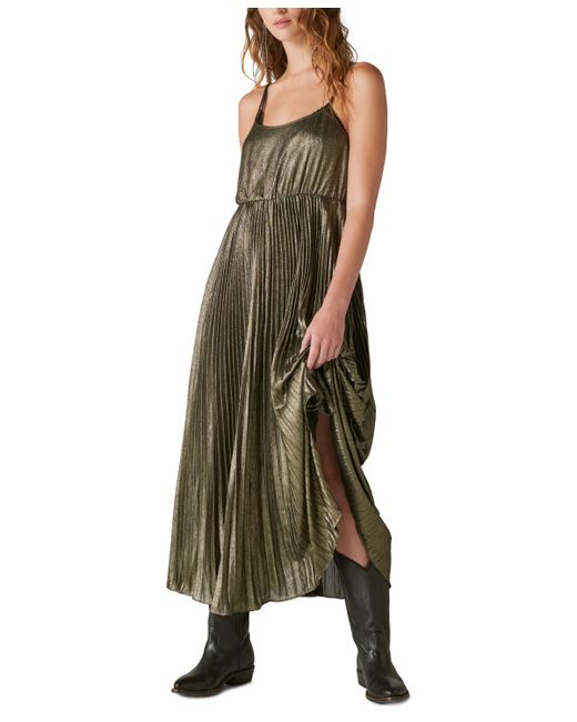 Lucky Brand Pleated Party Midi Dress