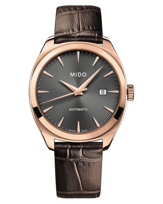 Mido Swiss Automatic Belluna Royal Leather Strap Watch 41mm
