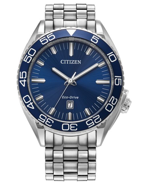 Citizen Eco-Drive Sport Luxury Stainless Steel Bracelet Watch 42mm