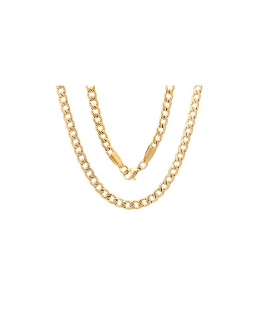 SteelTime 18k Plated 24 Figaro Style Chain Necklaces