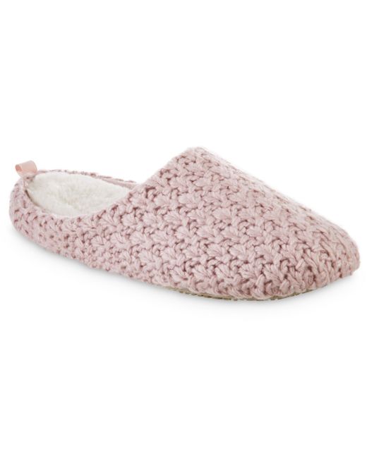 ISOTONER Signature Chunky Knit Sutton Hoodback Slippers