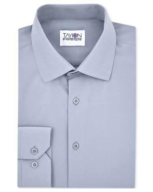 Tayion Collection Solid Dress Shirt