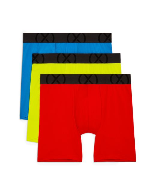 2(X)Ist Mesh Performance Ready 6 Boxer Brief Pack of 3 Eelectric Blue Safety Yellow