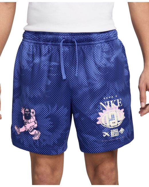 Nike Club Mesh Flow Atheltic-Fit Printed Shorts comet