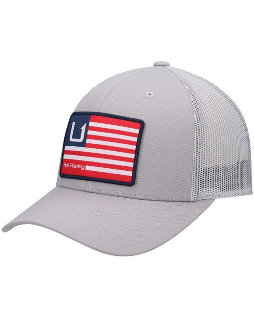Huk Huks and Bars American Trucker Snapback Hat
