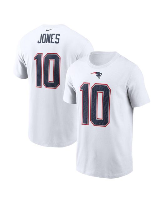 Nike Mac Jones New England Patriots Player Name Number T-shirt