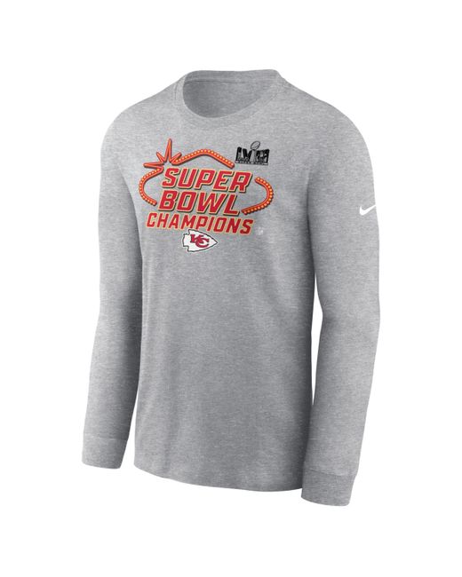Nike Kansas City Chiefs Super Bowl Lviii Champions Locker Room Trophy Collection Long Sleeve T-shirt