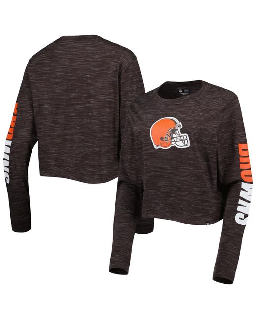 New Era Cleveland Browns Crop Long Sleeve T-shirt