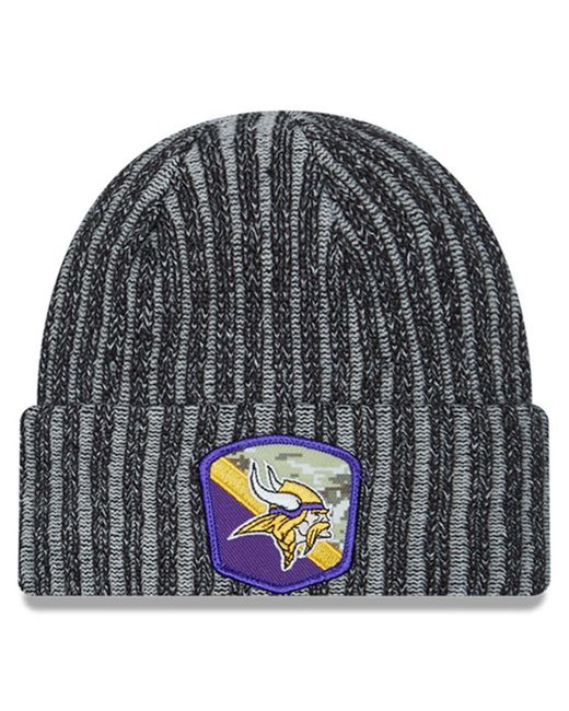 New Era Minnesota Vikings 2023 Salute To Service Cuffed Knit Hat