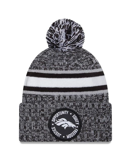 New Era Denver Broncos 2023 Inspire Change Cuffed Knit Hat with Pom