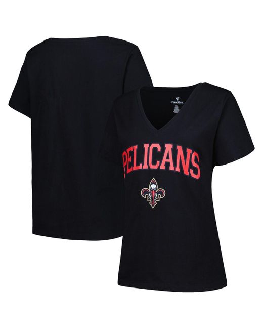 Profile New Orleans Pelicans Plus Arch Over Logo V-Neck T-shirt