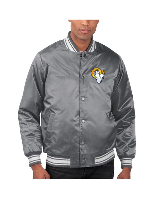 Starter Los Angeles Rams Locker Room Satin Varsity Full-Snap Jacket