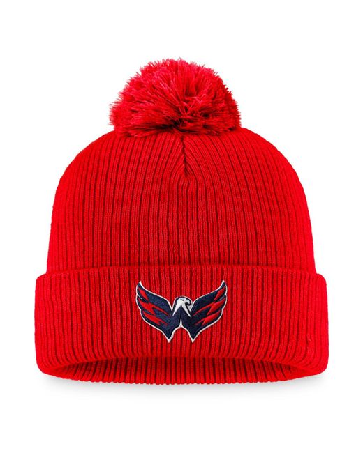 Fanatics Washington Capitals Core Primary Logo Cuffed Knit Hat with Pom