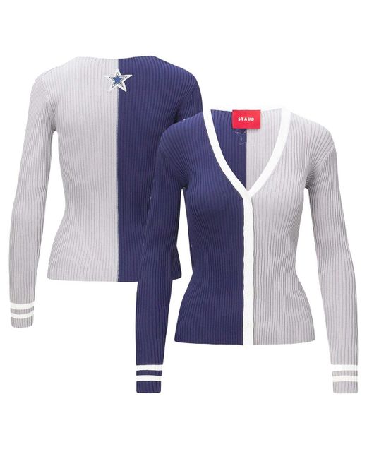 Staud White Dallas Cowboys Cargo Sweater