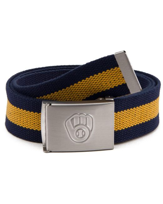 Eagles Wings Milwaukee Brewers Fabric Belt Yellow