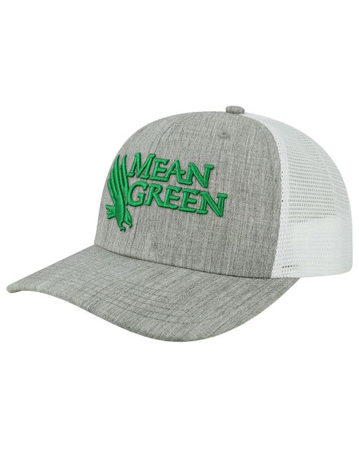 Legacy Athletic White North Texas Mean Green The Champ Trucker Snapback Hat