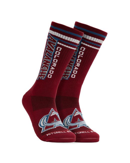 Mitchell & Ness Colorado Avalanche Power Play Crew Socks