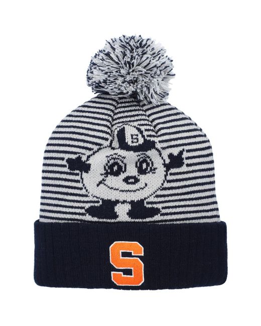 Top Of The World Syracuse Orange Line Up Cuffed Knit Hat with Pom