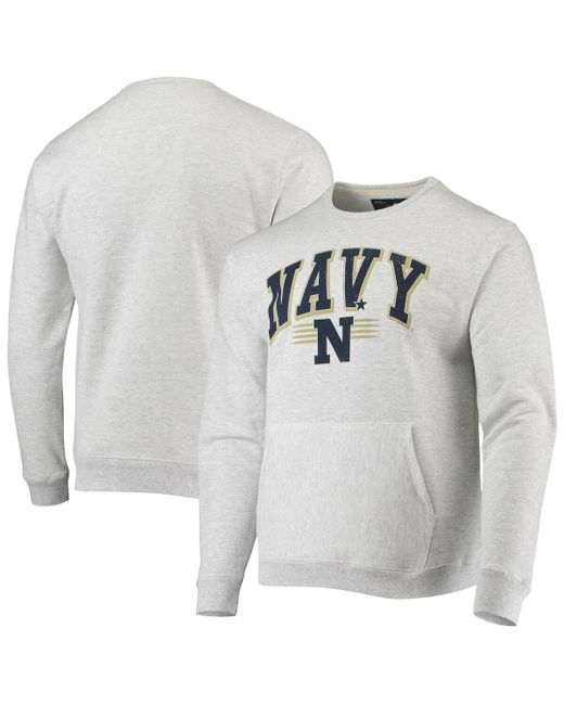 League Collegiate Wear Distressed Navy Midshipmen Upperclassman Pocket Pullover Sweatshirt
