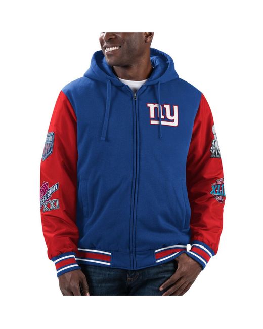 G-iii Sports By Carl Banks New York Giants Player Option Full-Zip Hoodie Jacket