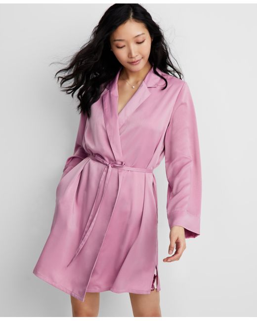 State Of Day Crepe de Chine Self-Tie Robe Created for