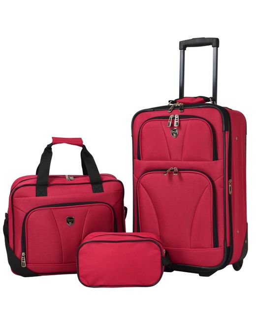 Travelers Club Bowman Eva Expandable Value Luggage and Travel Set 3 Piece