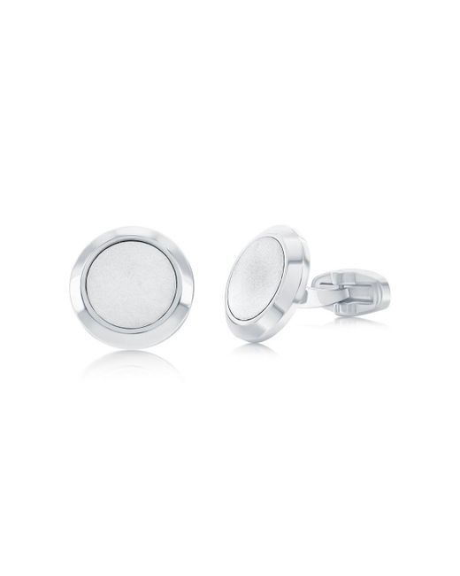 Metallo Brushed Polished Cuff Links