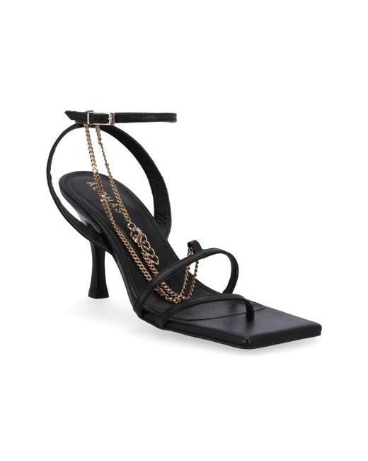 Alohas Straps Chain Leather Sandals
