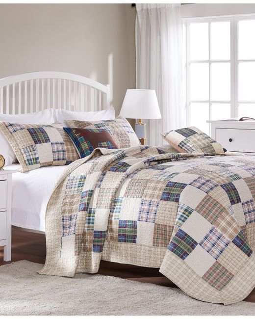 Greenland Home Fashions Oxford Quilt Set 3-Piece
