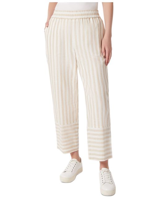 Jones New York Striped Pull-On Cropped Trousers
