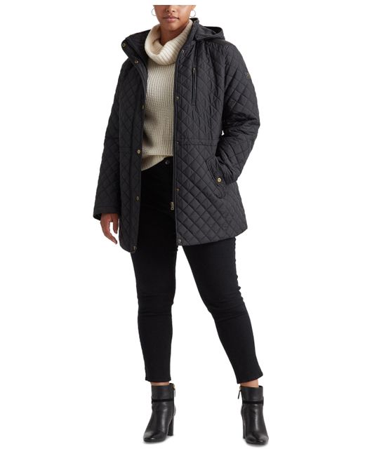 Lauren Ralph Lauren Plus Hooded Quilted Coat Created by