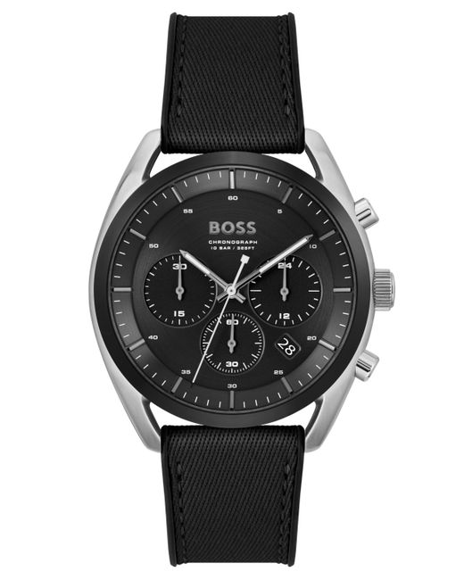 Boss Top Quartz Fashion Chronograph Silicone Fabric Watch 44mm
